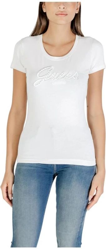 Guess - Script Logo - Geborduurd T-shirt - Dames