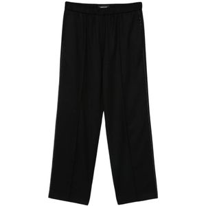 Fabiana Filippi, Dames, Broeken, Zwart, Maat: L Flanel,