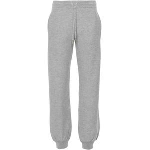 Versace Grijze Gebreide Broek Mélange Effect , Gray , Dames , Maat: S