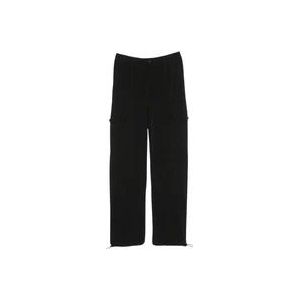 Twinset Cargo Broek met Elastische Taille en Koord , Black , Dames , Maat: XS