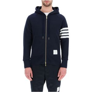 Thom Browne, Heren, Sweatshirts & Hoodies, Blauw, Maat: M Katoen,