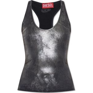 Diesel, Dames, Tops, Grijs, Maat: M