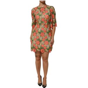 Dolce & Gabbana, Dames, Jurken, Veelkleurig, Maat: XS Katoen,
