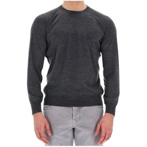 Brunello Cucinelli, Heren, Truien, Grijs, Maat: S Wol,