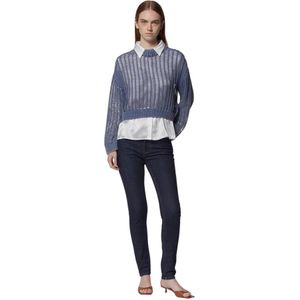 Richmond, Dames, Truien, Blauw, Maat: XS Katoen,