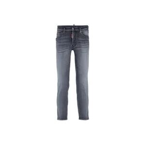 Dsquared2 Lichtgrijze Skater Slim-fit Jeans , Gray , Heren , Maat: XL