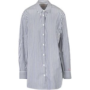 MC2 Saint Barth, Dames, Blouses & Shirts, Blauw, Maat: L Katoen,