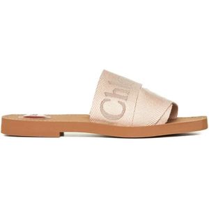 Chloé, Dames, Schoenen, Beige, Maat: 42 EU Linnen,