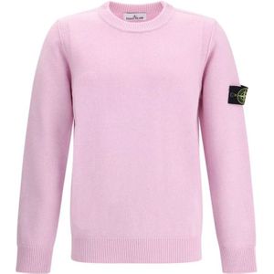 Stone Island, Heren, Truien, Paars, Maat: L Wol,