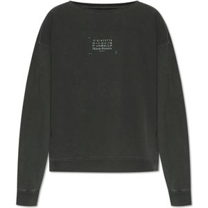 Maison Margiela, Heren, Sweatshirts & Hoodies, Grijs, Maat: XS Katoen,
