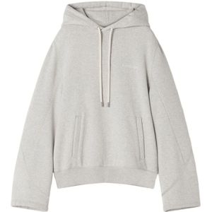 Lanvin, Heren, Sweatshirts & Hoodies, Grijs, Maat: M Katoen,
