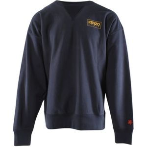 Kenzo, Heren, Sweatshirts & Hoodies, Blauw, Maat: XL Katoen,