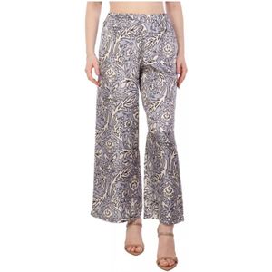 Weekend Max Mara, Dames, Broeken, Veelkleurig, Maat: L Zijde,