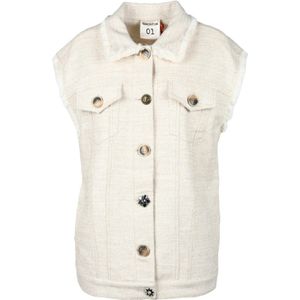 Semicouture, Dames, Jassen, Beige, Maat: S Katoen,