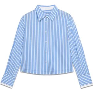 Oltre, Dames, Blouses & Shirts, Blauw, Maat: S Katoen,