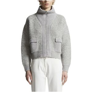 Peserico, Dames, Truien, Grijs, Maat: M