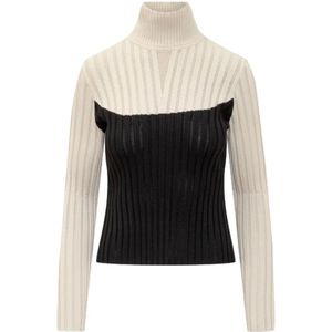 Tory Burch, Dames, Truien, Zwart, Maat: L Viscose,