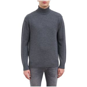 Paolo Pecora, Heren, Truien, Grijs, Maat: XL Wol,