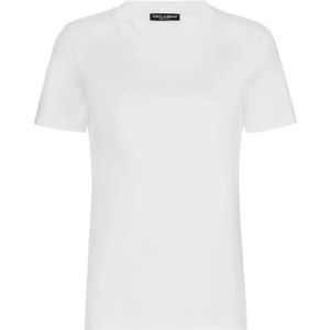 Dolce & Gabbana, Dames, Tops, Wit, Maat: M Katoen,