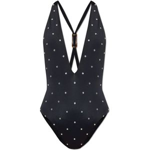 Versace, Dames, Badkleding, Zwart, Maat: M Poliester,