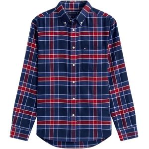 TOMMY HILFIGER Overhemd 'Tartan'  blauw / rood / wit