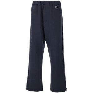 Wooyoungmi, Heren, Broeken, Blauw, Maat: S Poliester,