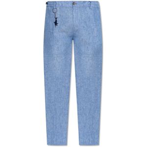 Paul & Shark, Heren, Broeken, Blauw, Maat: XL Linnen,