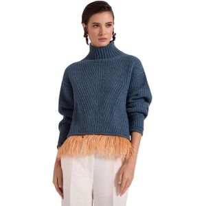 La DoubleJ, Dames, Truien, Blauw, Maat: XL