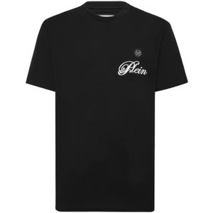 Philipp Plein, Heren, Tops, Zwart, Maat: M Katoen,