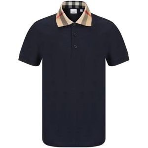 Burberry, Heren, Tops, Blauw, Maat: S