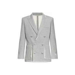 Balmain Double-breasted blazer , Gray , Heren , Maat: 2XL