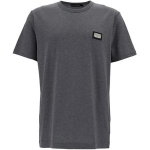 Dolce & Gabbana, Heren, Tops, Grijs, Maat: L Katoen,