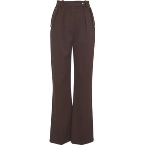 Elisabetta Franchi, Dames, Broeken, Bruin, Maat: L