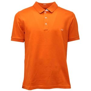 Fay, Heren, Tops, Oranje, Maat: 2XL Katoen,