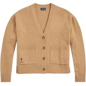 Polo Ralph Lauren, Dames, Truien, Bruin, Maat: 2XS Wol,