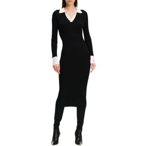 Karl Lagerfeld, Dames, Jurken, Zwart, Maat: XS