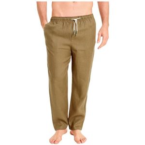 Peninsula, Heren, Broeken, Groen, Maat: 2XL Linnen,