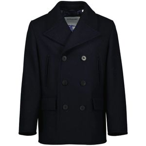 Burberry, Heren, Jassen, Blauw, Maat: L Wol,