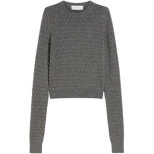 Sportmax, Dames, Truien, Grijs, Maat: XS Wol,