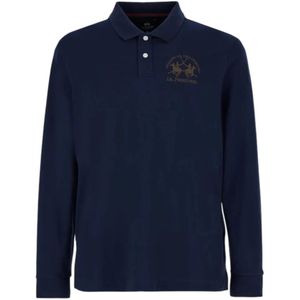 La Martina, Heren, Tops, Blauw, Maat: L Piqué,