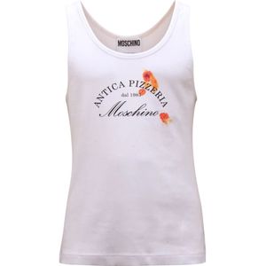 Moschino, Heren, Tops, Wit, Maat: XL Viscose,