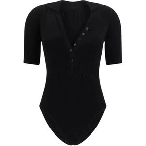 Jacquemus, Dames, Tops, Zwart, Maat: 2XS Wol,