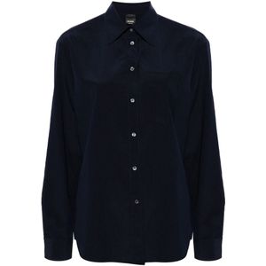 Pinko, Dames, Overhemden, Blauw, Maat: XS Nylon,