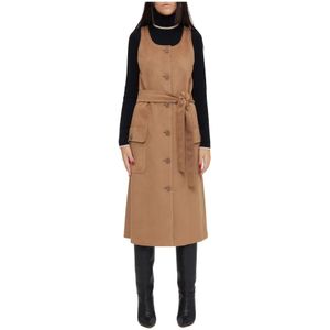 Moschino, Dames, Jurken, Bruin, Maat: XS Suède,