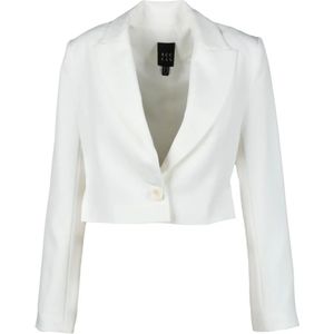 Access Fashion, Dames, Jassen, Wit, Maat: M Leer,