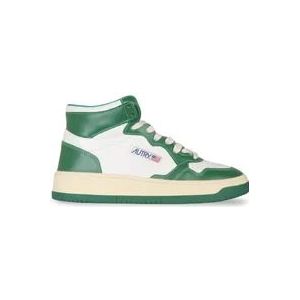 Autry Groene Bicolor Mid Sneakers , Green , Dames , Maat: 36 EU