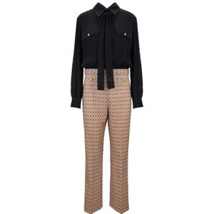 Elisabetta Franchi, Dames, Jumpsuits & Playsuits, Veelkleurig, Maat: S Viscose,