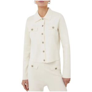 Twinset, Dames, Jassen, Wit, Maat: S Denim,