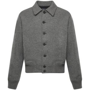 Jacquemus, Heren, Jassen, Grijs, Maat: S Wol,