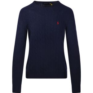 POLO RALPH LAUREN - Gebreide Trui - Marineblauw - Wol en Kasjmier